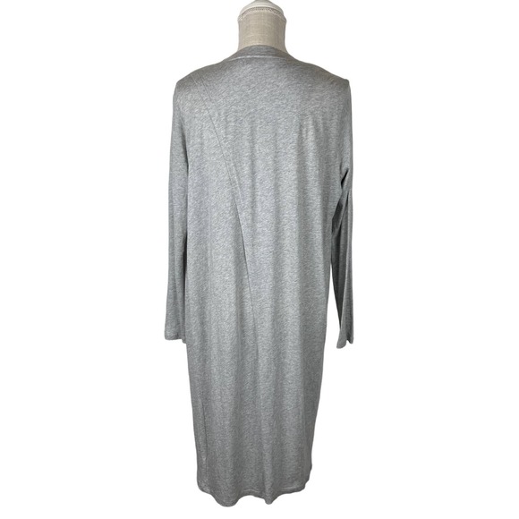 Athleta Camino Wrap Crossover Long Sweater, Gray Size Medium - Picture 2 of 8
